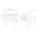 Reino Unido Substitua o conector do bloco de terminal montado masculino e feminino com flange